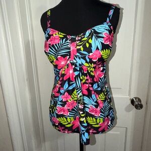 Women’s size 10 swim top, Floral Print Women's Top, swimsuit